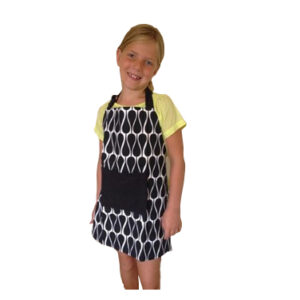 grembiule per bambini nero e bianco