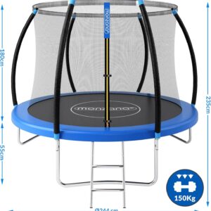 Trampolino Elastico Monzana Ø244 cm con Rete di Sicurezza