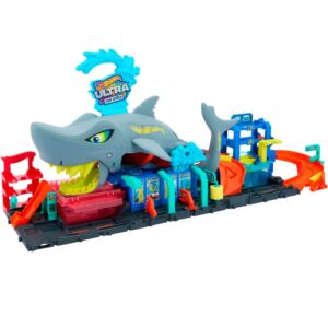 Hot Wheels City Autolavaggio Mega Squalo - Giocattolo per Bambini