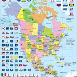 Selecta Spielzeug Nord America con Stati e Bandiere - Giochi Educativi