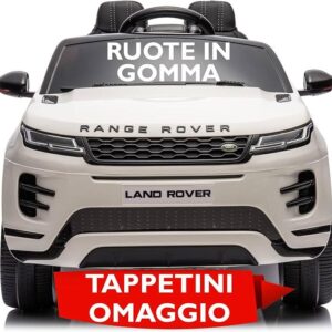 Range Rover Evoque Auto Elettrica per Bambini 12V con Sedile in Pelle e Luci LED - Versione Deluxe