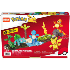 Set Costruzione Mega Pokémon Squadra di Kanto 130 Pezzi con 4 Personaggi