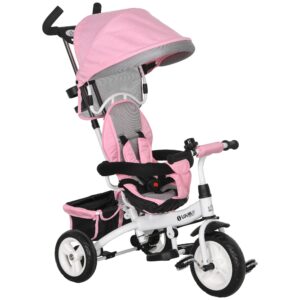 Triciclo HOMCOM 6 in 1 per Bambini con Maniglione