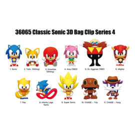 Sonic the Hedgehog PVC Bag Clips Series 4 Display