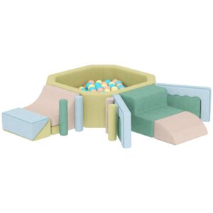 Set Blocchi Morbidi Modulabili AIYAPLAY per Bambini con Palline - 15 Blocchi Multicolore