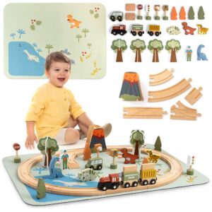 Set Trenino in Legno Dino Park LEGO con Tappetino Antiscivolo
